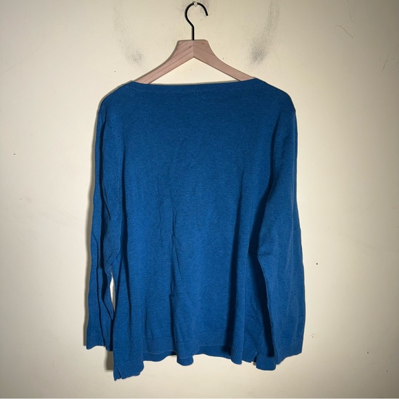 TALBOTS oversized crewneck frenchie embroidered classic sweater 3X - Picture 5 of 5